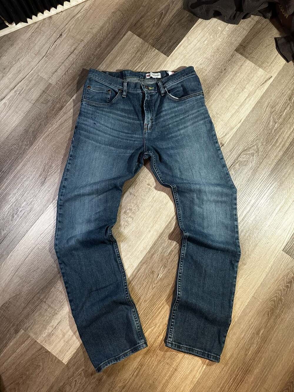 Wrangler Slim Straight Jeans Men's 32x32 Blue Denim